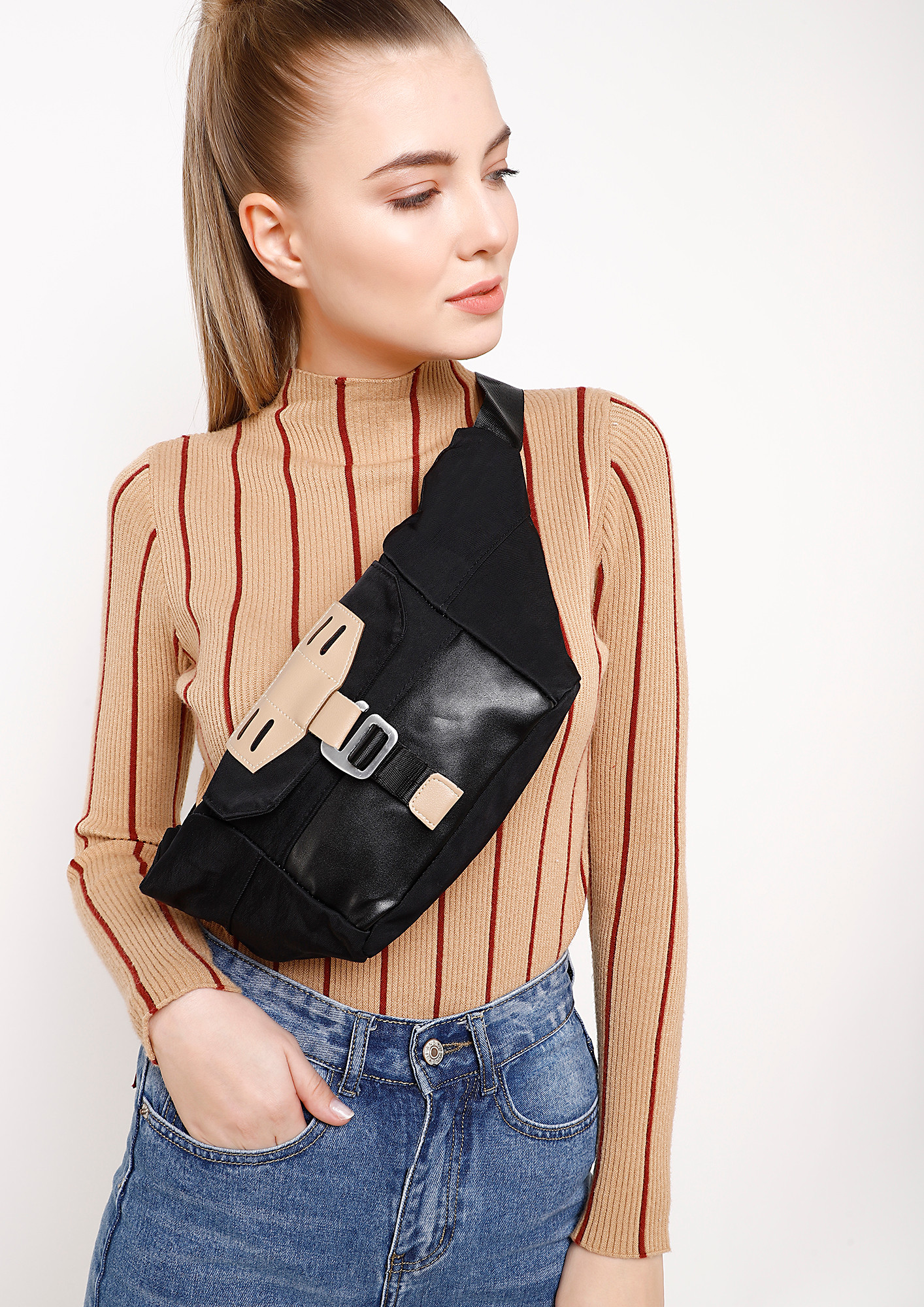 HOOKED ON YOU BLACK FANNY PACK