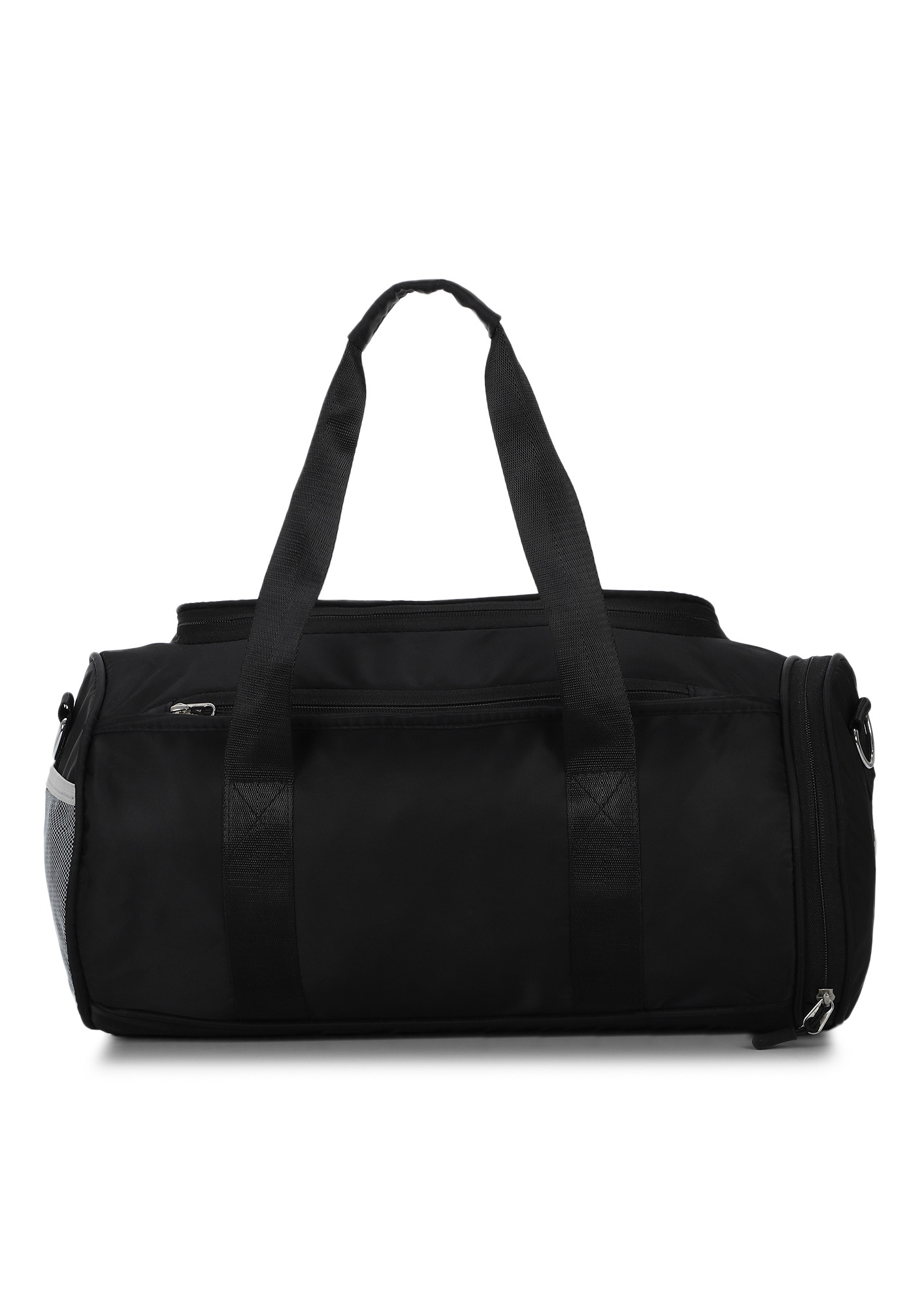 ALL SET FOR WORK-OUTS BLACK DUFFLE BAG