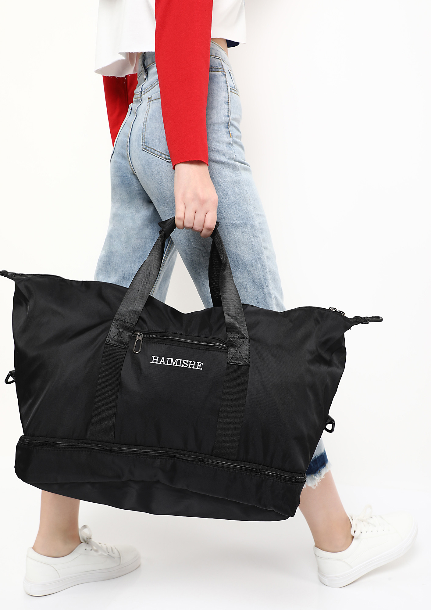 ALL IN FOR THE WEEKEND STYLE BLACK DUFFLE BAG