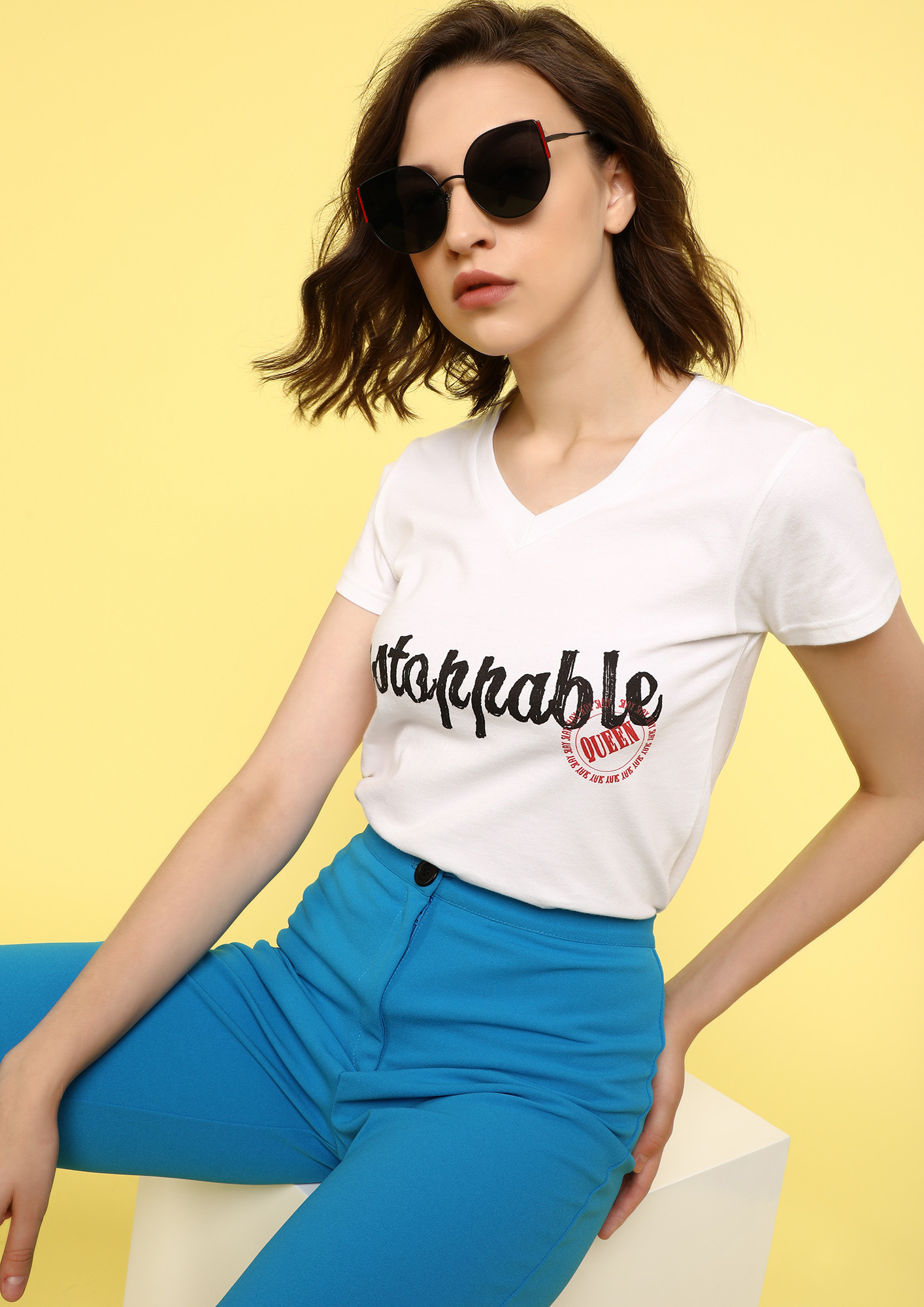MAD FAT MONKEY ALWAYS UNSTOPPABLE WHITE T-SHIRT