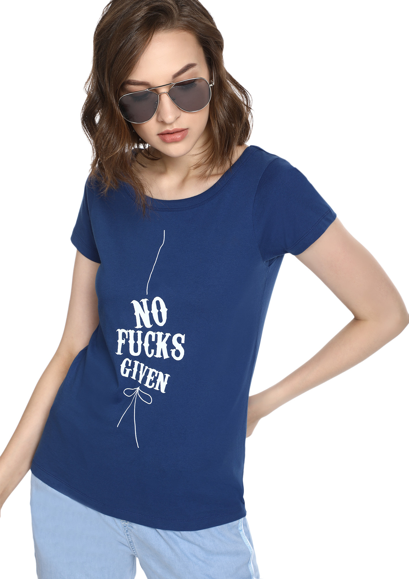 MAD FAT MONKEY LUCKS GIVEN NAVY T-SHIRT
