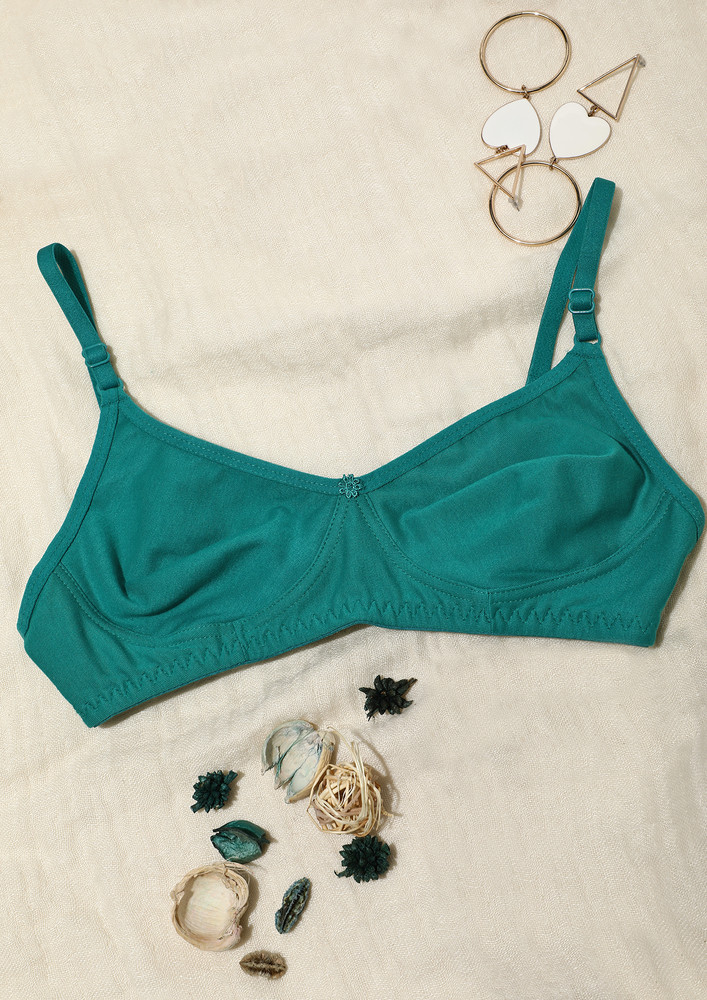 Slip Into The Ocean Green Non Padded Non Wired Bra