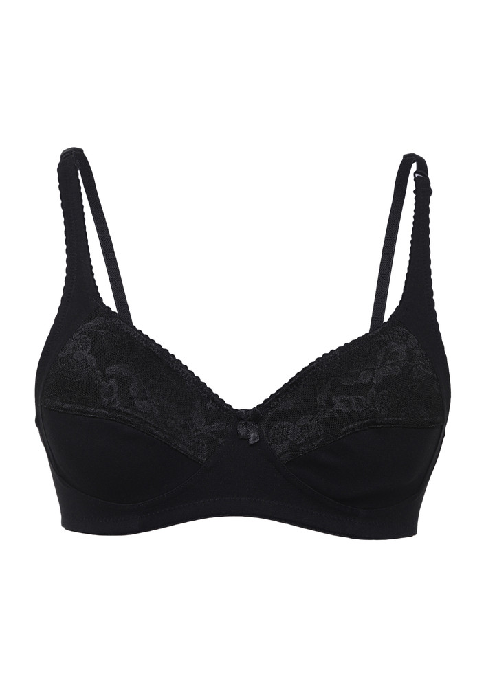 On The Comfort Way Non Padded Non Wired Black Bra