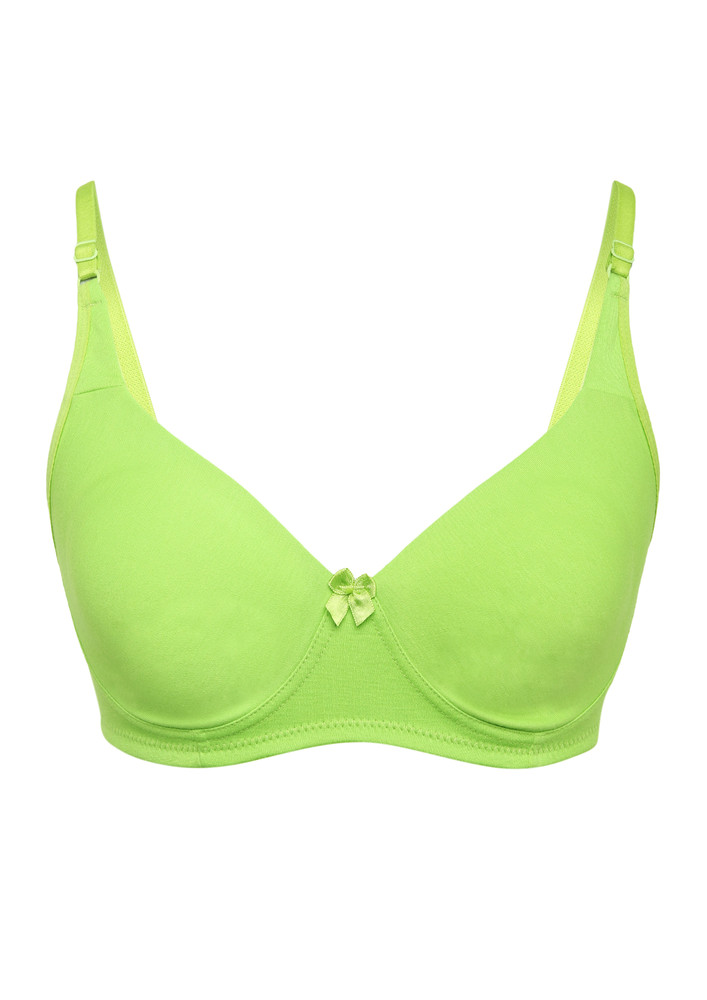 On The Inside Matters Non Padded Non Wired Lawn Green Bra