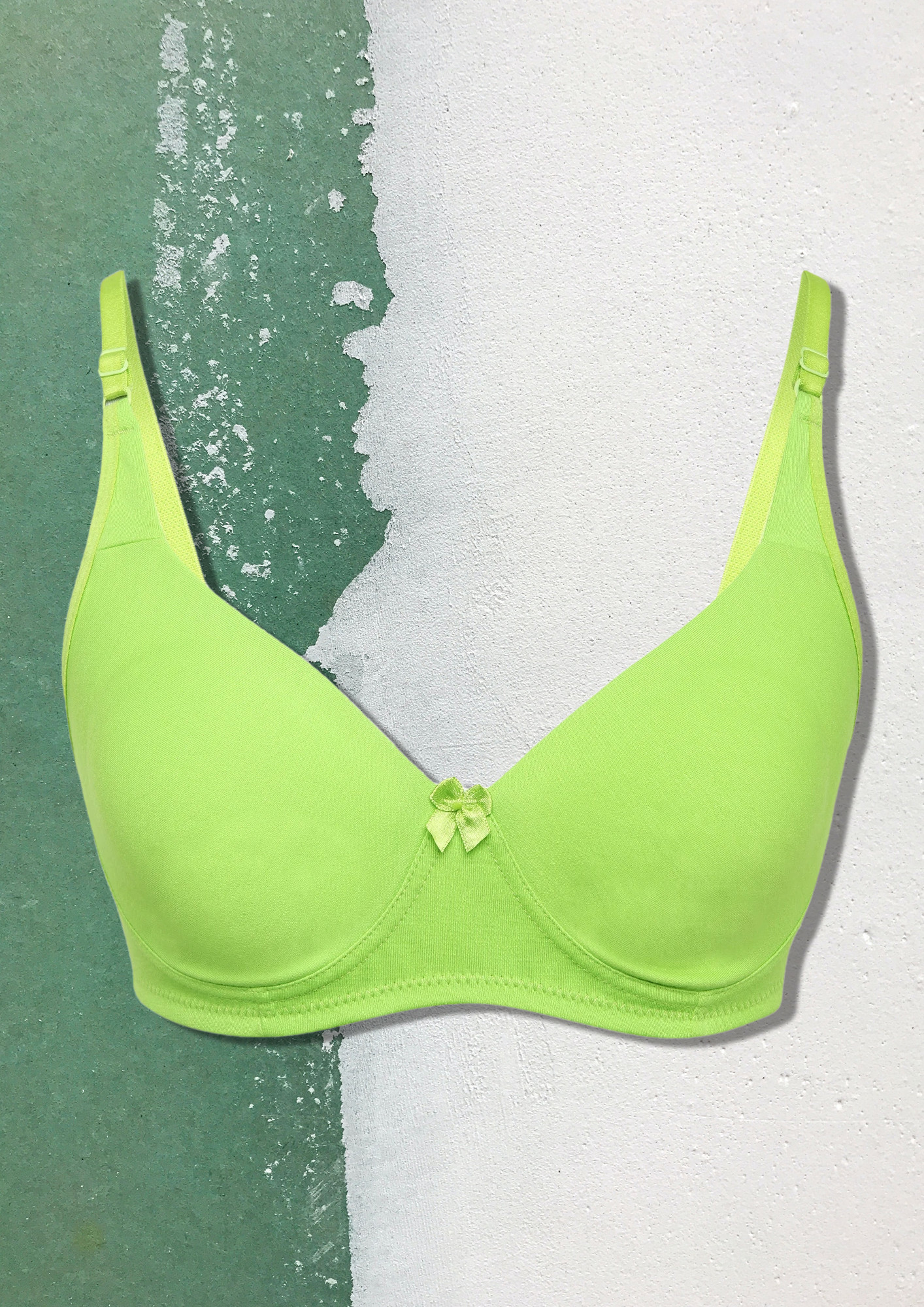 Buy ON THE INSIDE MATTERS NON PADDED NON WIRED LAWN GREEN BRA for Women  Online in India