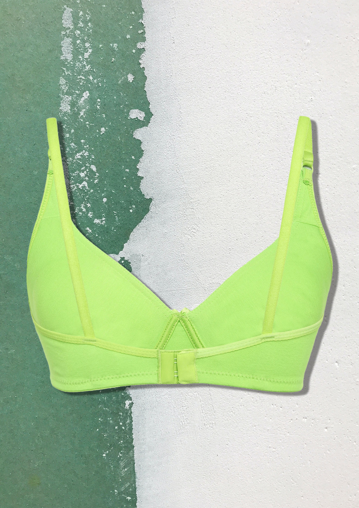 Buy ON THE INSIDE MATTERS NON PADDED NON WIRED LAWN GREEN BRA for