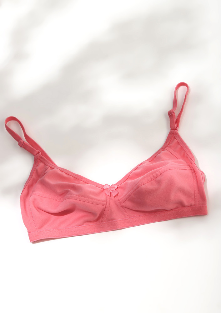 Blossom In My Heart  Non Padded Non Wired Pink Bra