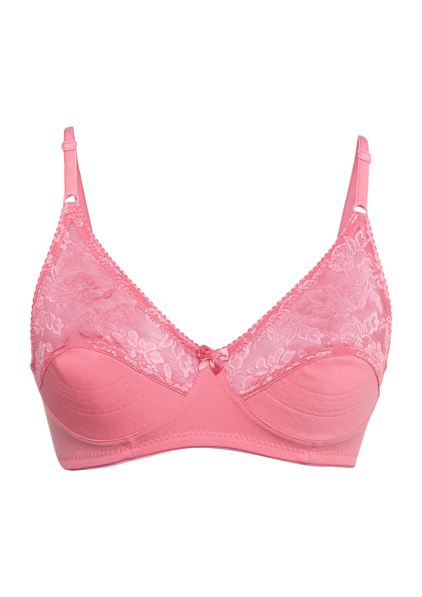 LIKE A SOFT FEATHER NON PADDED NON WIRED PINK BRA