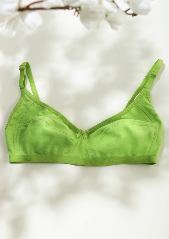 Such A Lazy Day Non Padded Non Wired Lawn Green Bra
