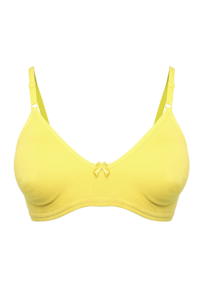 Spill The Secret Non Padded Non Wired Yellow Bra