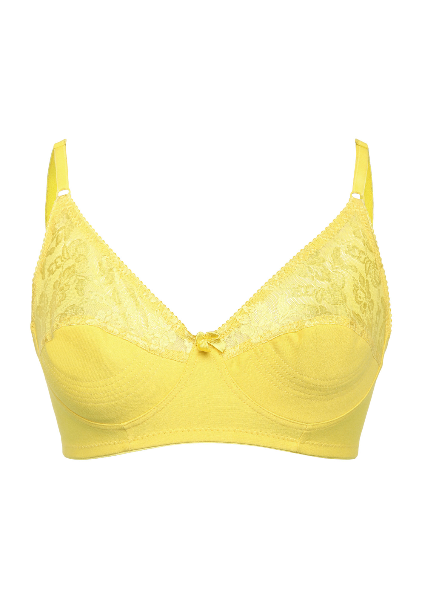 PLAY TIME NON PADDED NON WIRED FULL COVERAGE YELLOW BRA