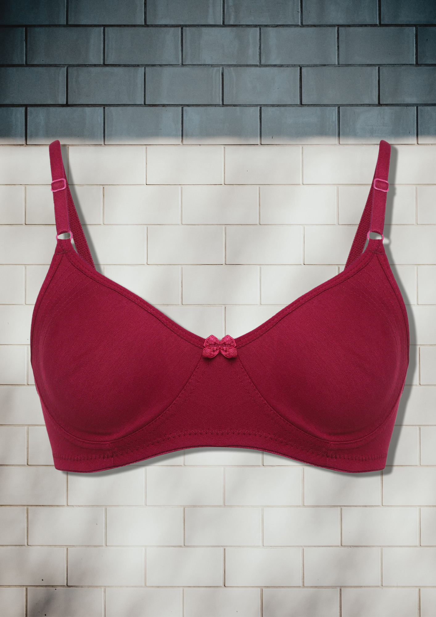 FEELING FANTASTIC NON PADDED NON WIRED MAROON BRA