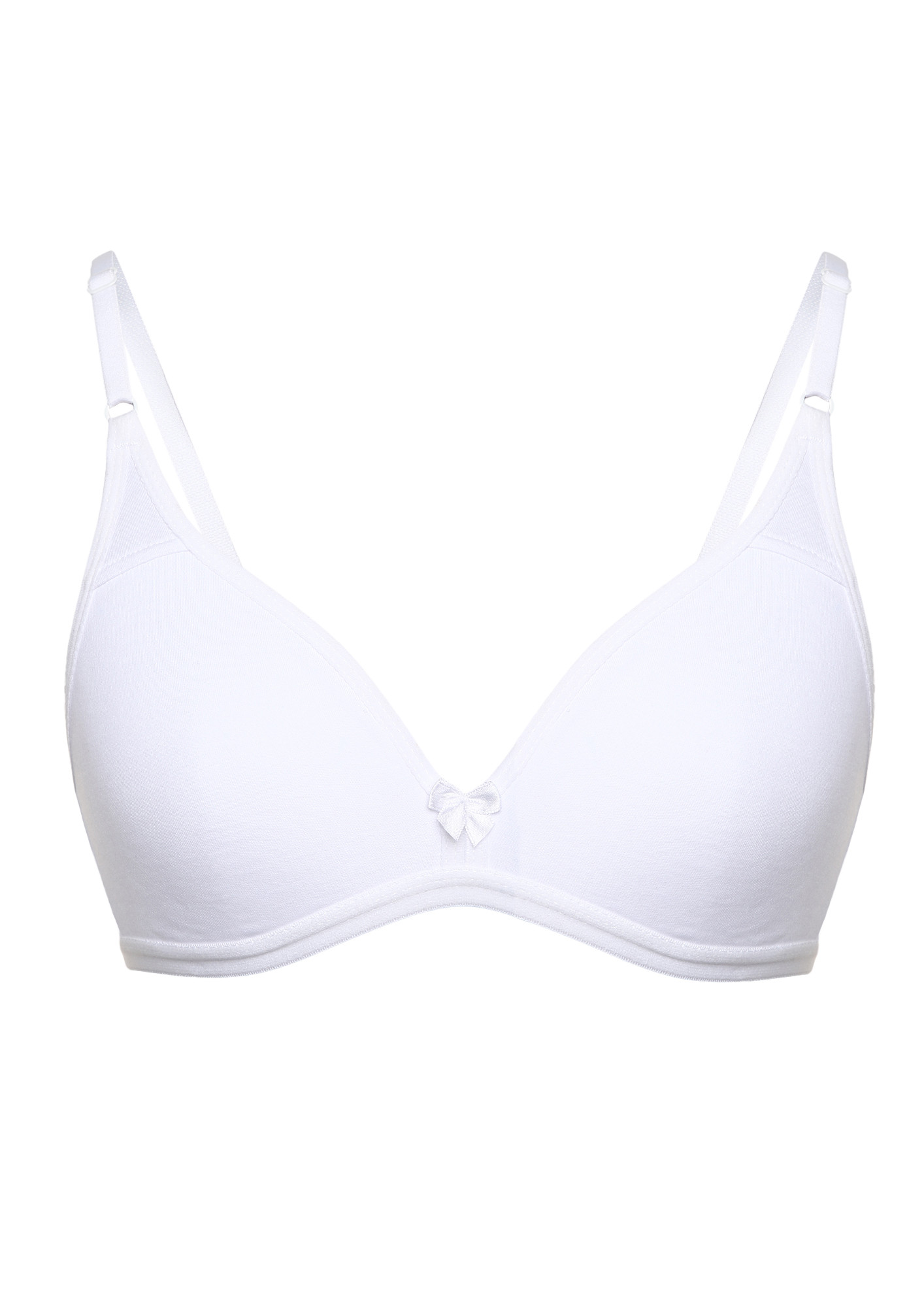 TELL ME MORE NON PADDED NON WIRED WHITE BRA