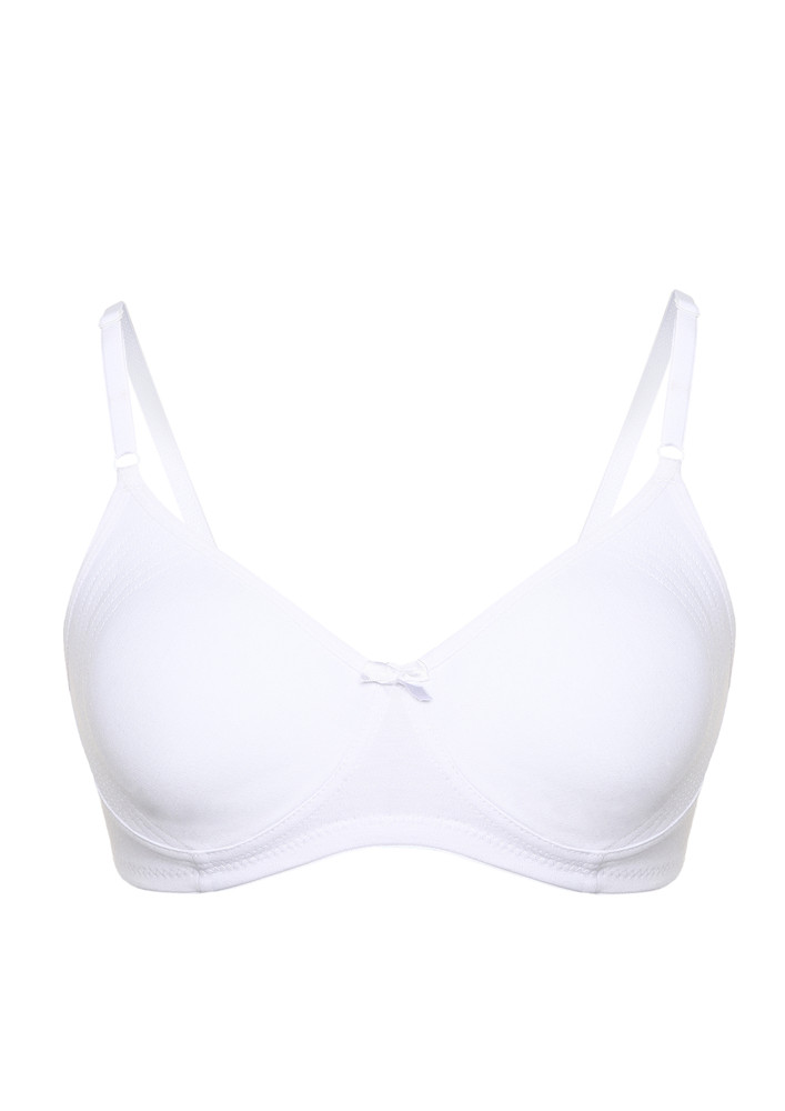 Cozy Is In Comfortably Non Padded Non Wired White Bra