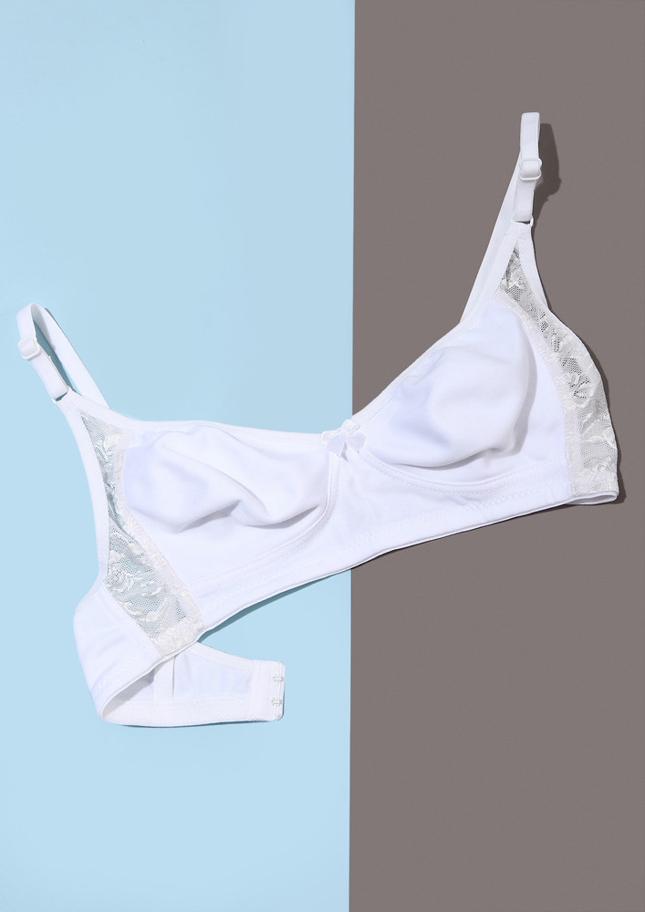 Bells Ringing Non Padded Non Wired White Bra