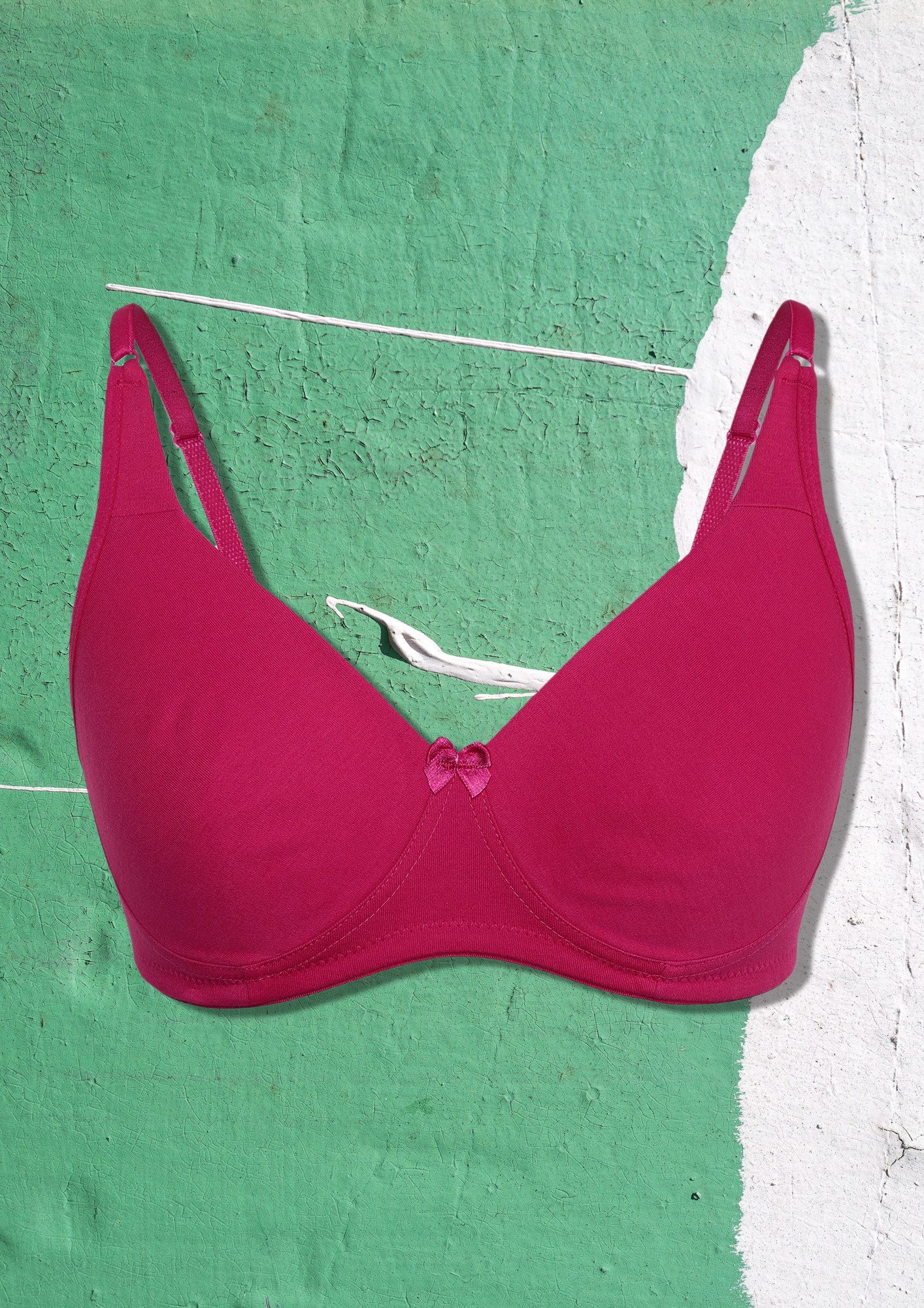 Buy BLOOM ON ME NON PADDED NON WIRED FUCHSIA BRA for Women Online in India