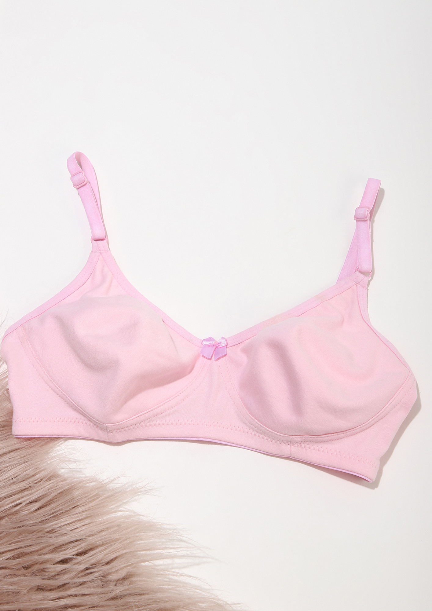 EYES ON ME NON PADDED NON WIRED LIGHT PINK BRA