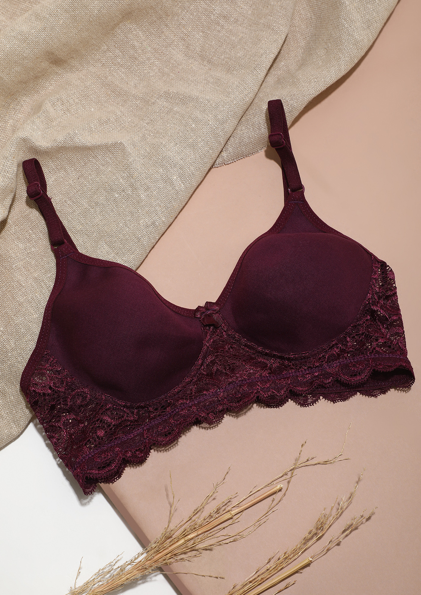 COZY IN NON PADDED NON WIRED VIOLET BRA