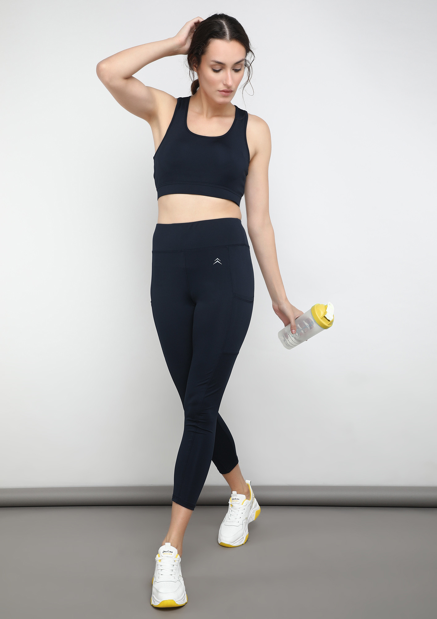 Buy WORKOUT BLISS NAVY TWO PIECE SPORTS WEAR for Women Online in India
