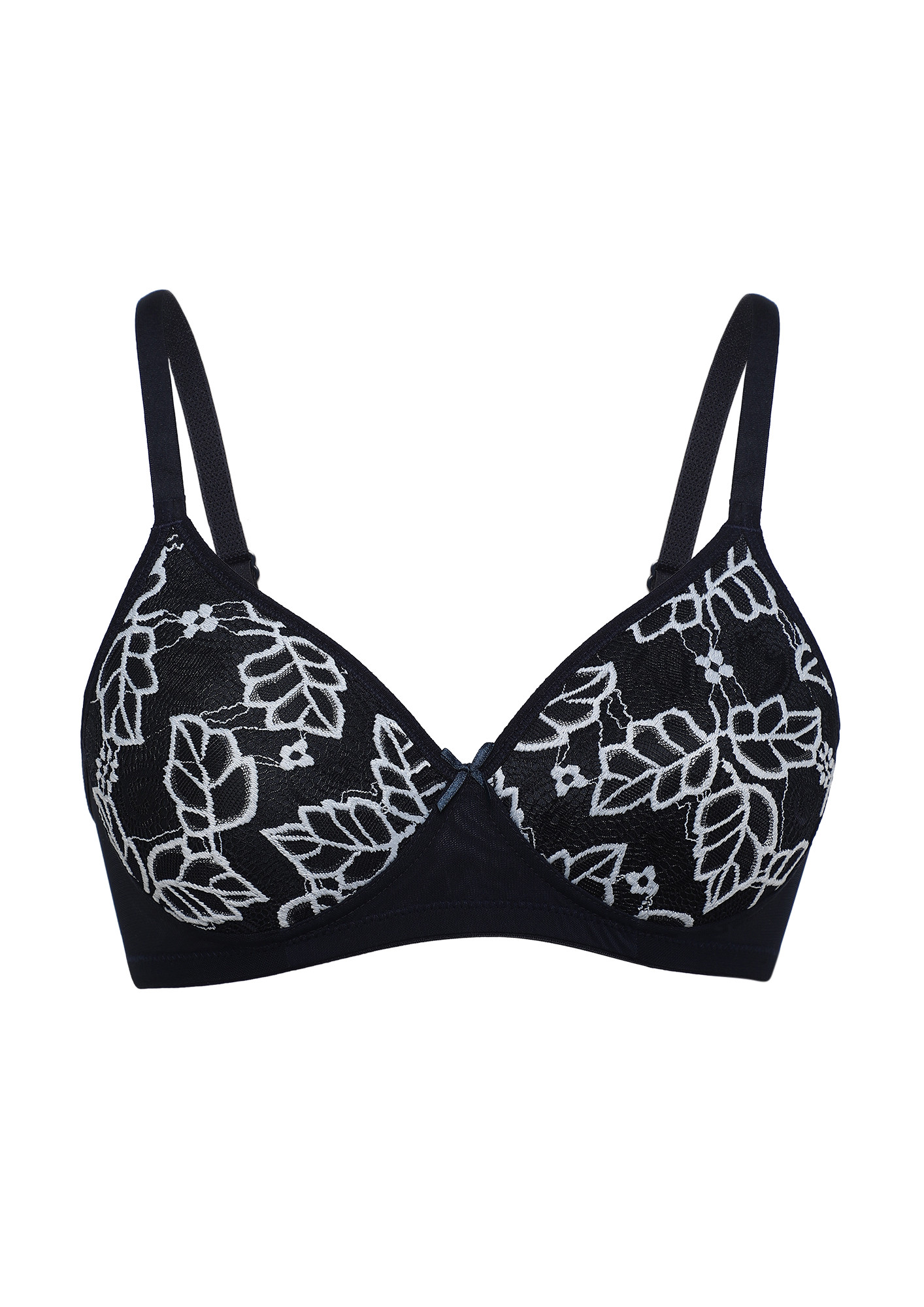 Buy EFFORTLESS BEAUTY NAVY PADDED NON WIRED BRA WITH POWER NET for