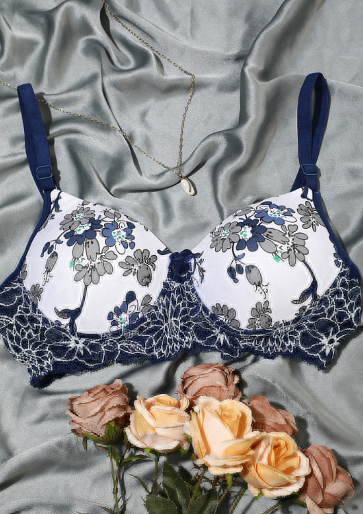 Blue Woman Padded Pushup Bra Panty Set Lingerie Set at Rs 1200/piece in New  Delhi