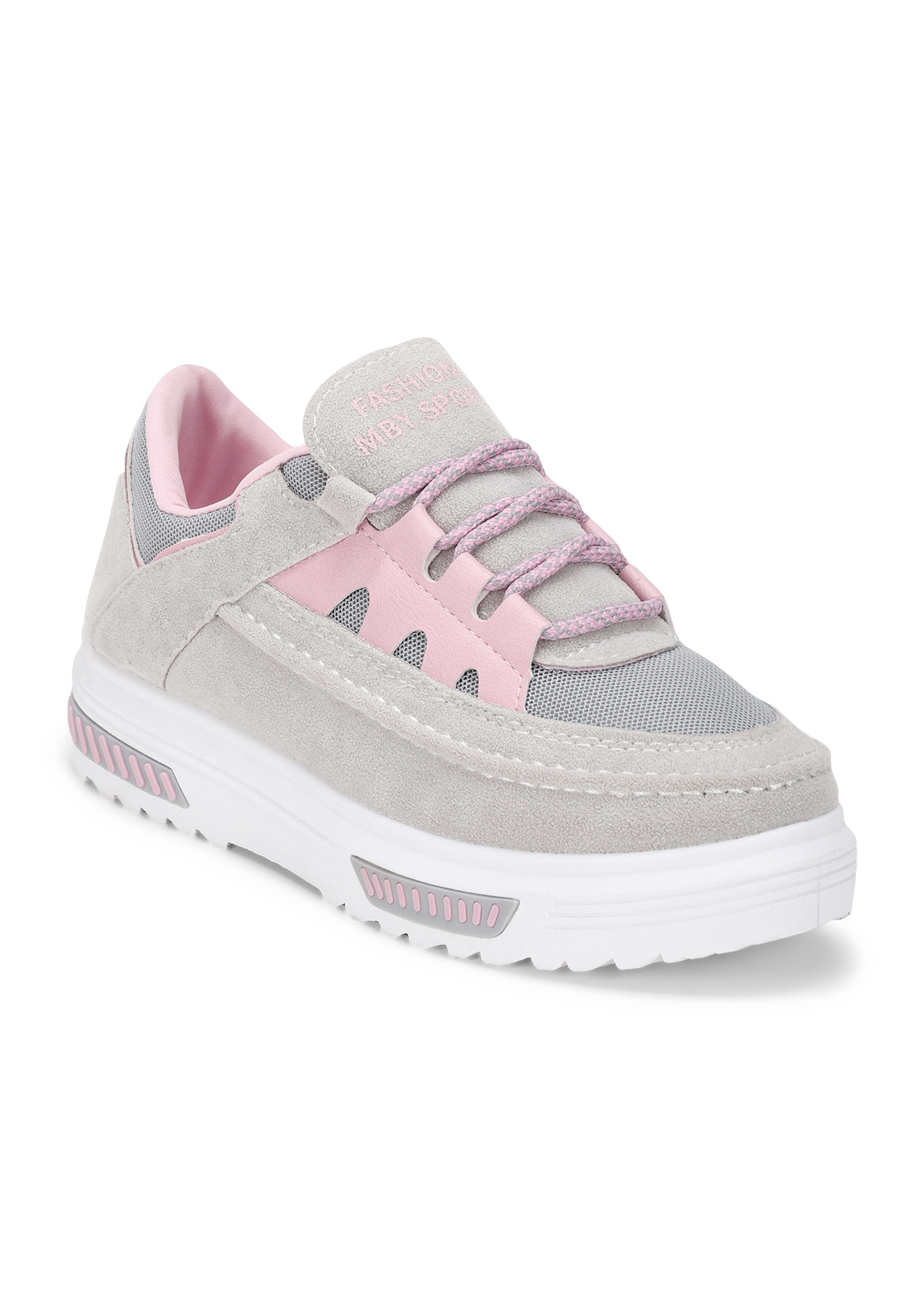 YOU MAKE ME HAPPY BABY PINK TRAINERS