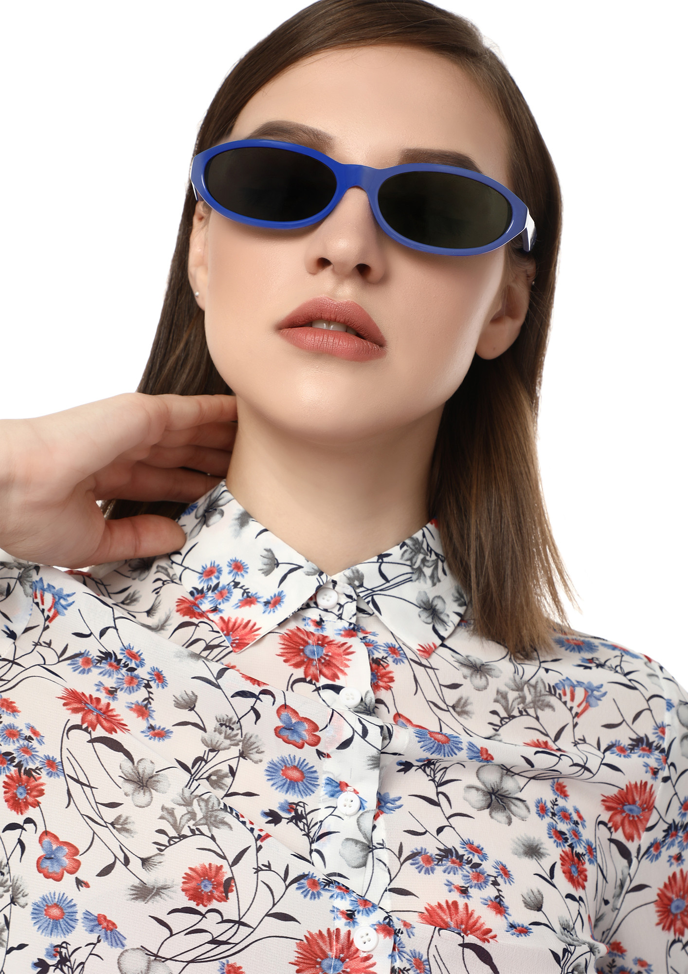THINK ABOUT IT NAVY RETRO SUNGLASSES