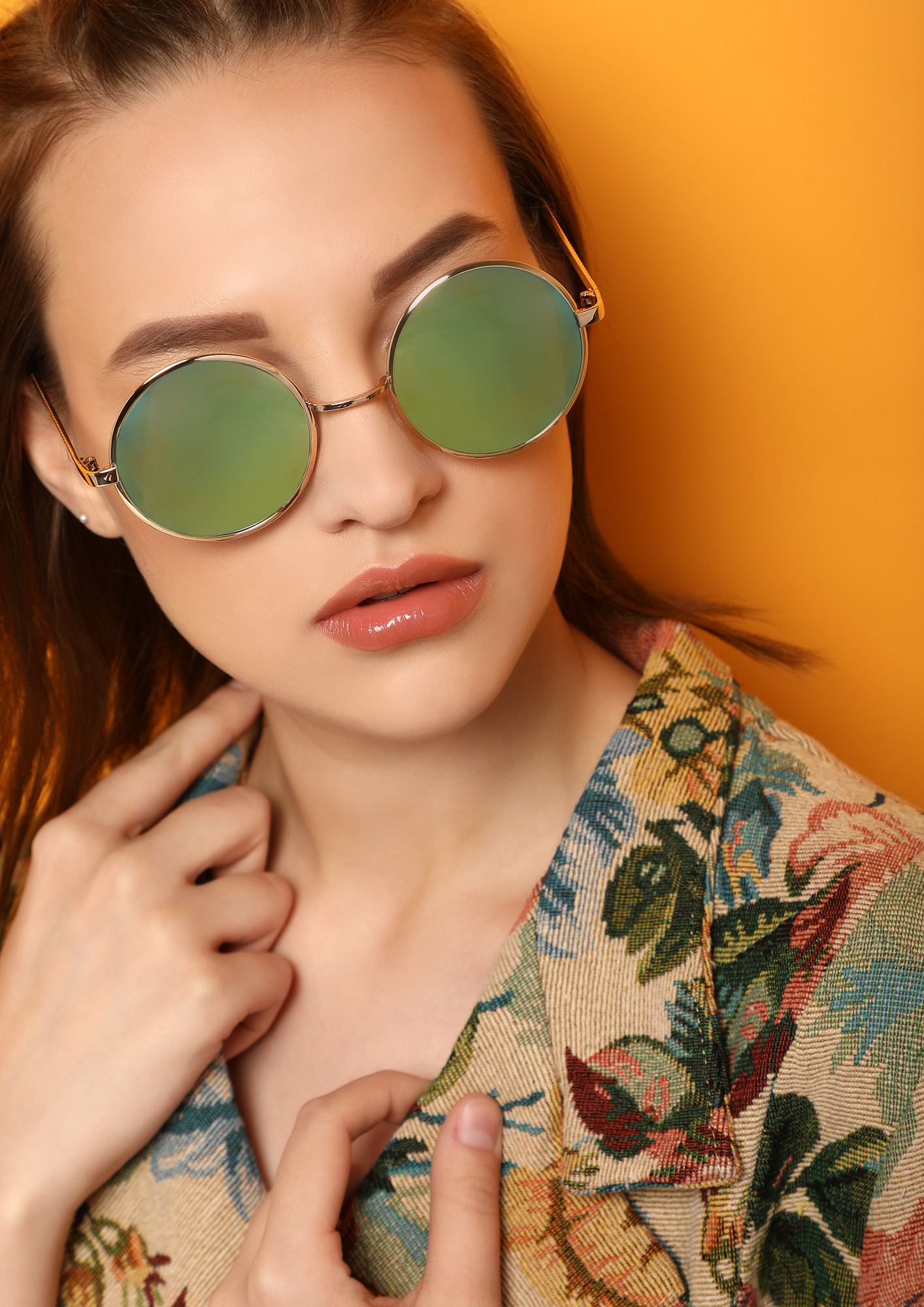 LIFE IS A CIRCLE GOLDEN ROUND SUNGLASSES