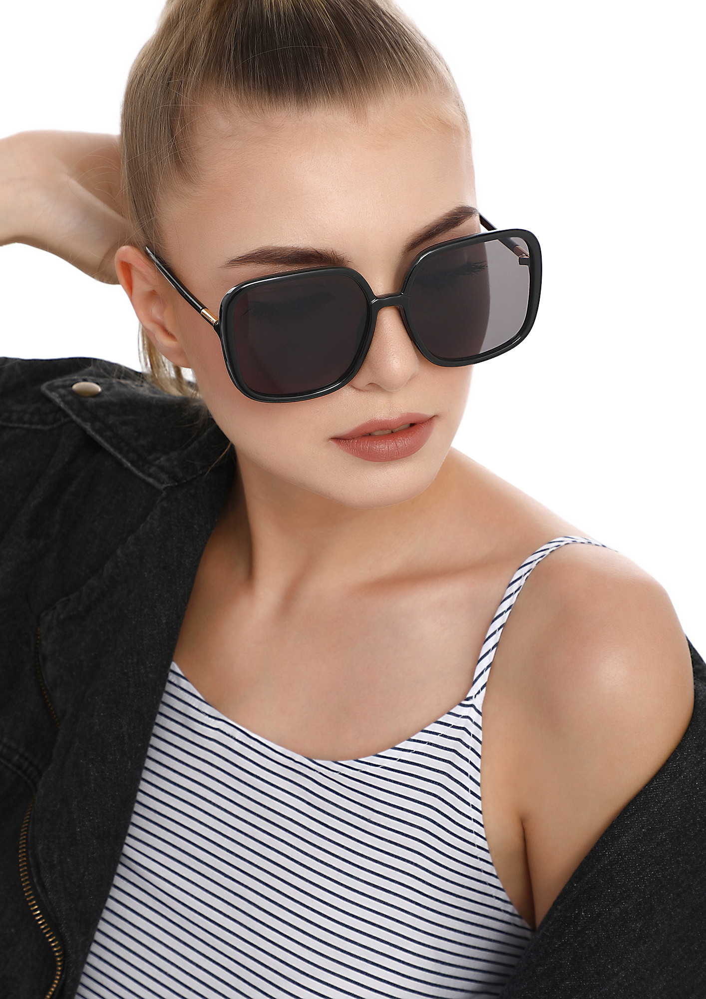 LIE TO THE HATERS BLACK SQUARE SUNGLASSES