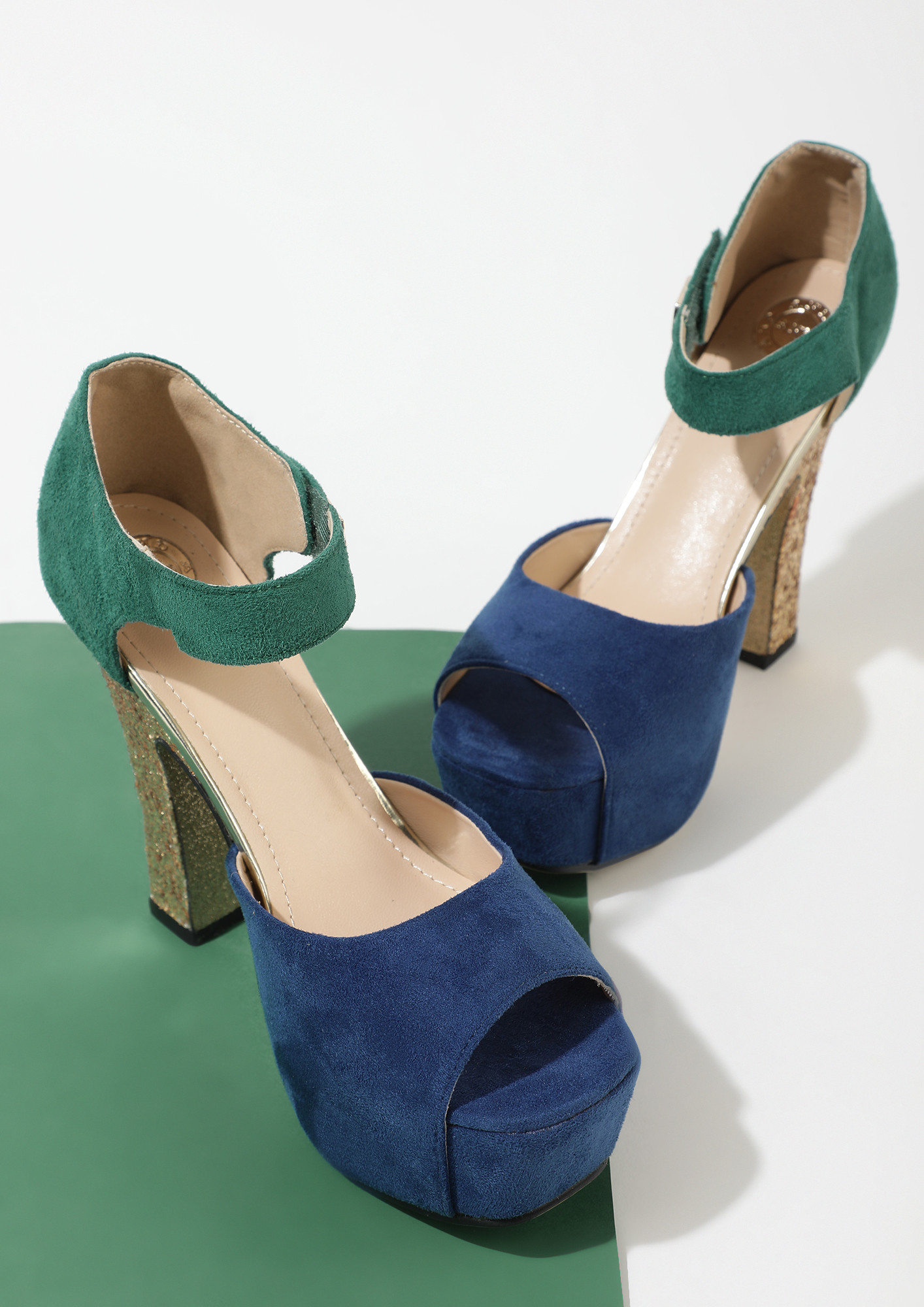 COCKTAIL OF DEETS BLUE HEELED SANDALS