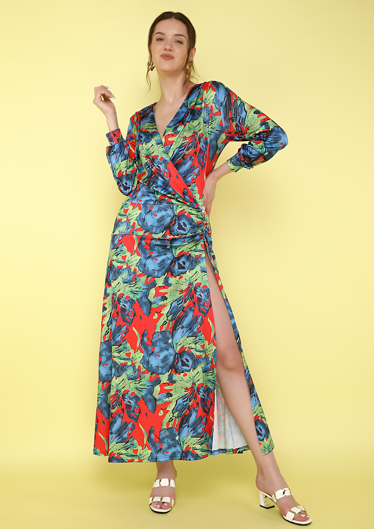 LIFESTYLE CHOICES BLUE PRINTED DRESS