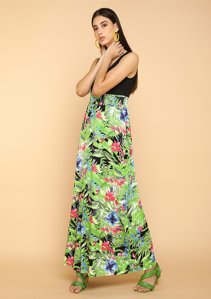 Total Summer Vibes Floral Print Green Dress