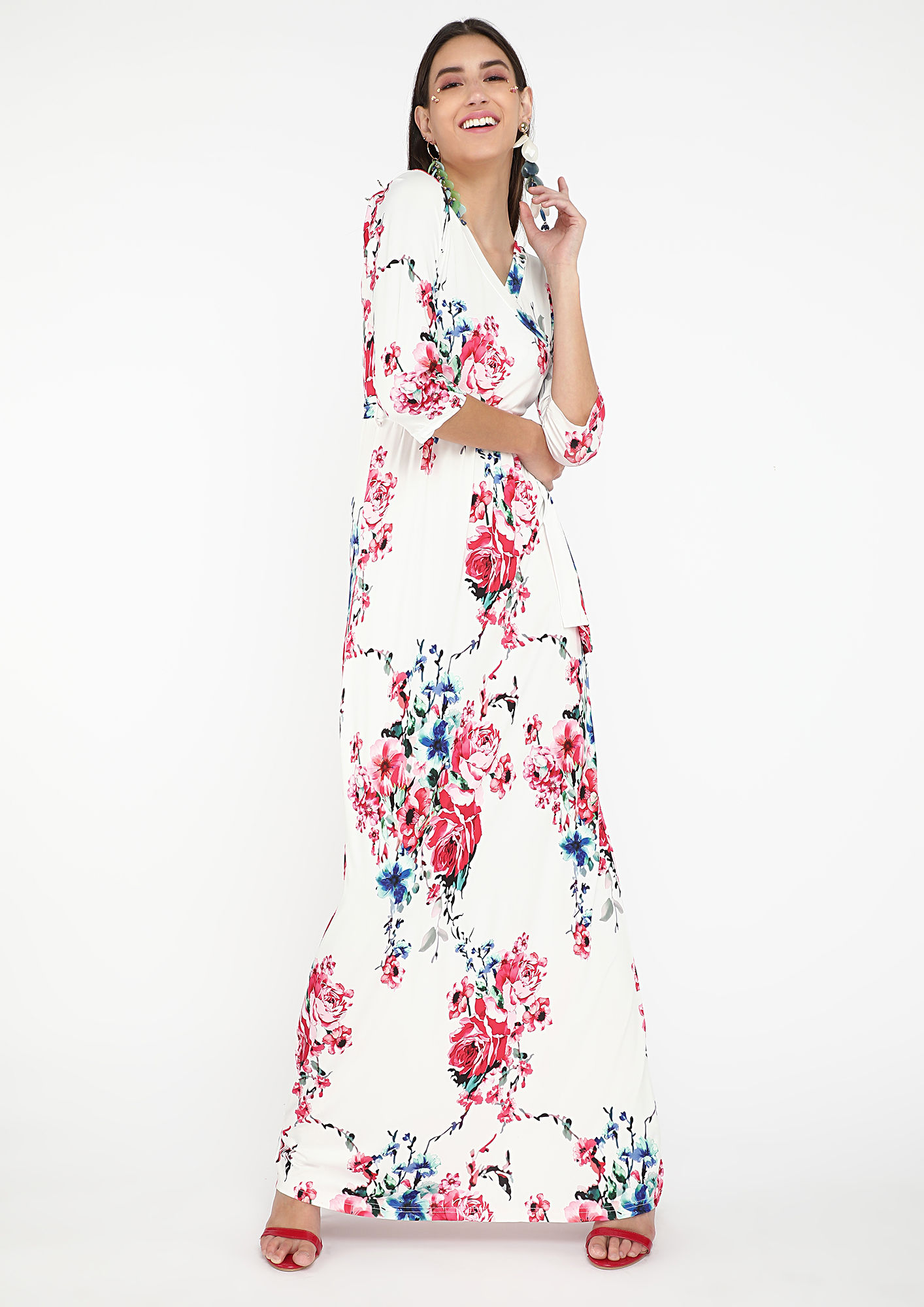 Printed Floral Maxi Dress