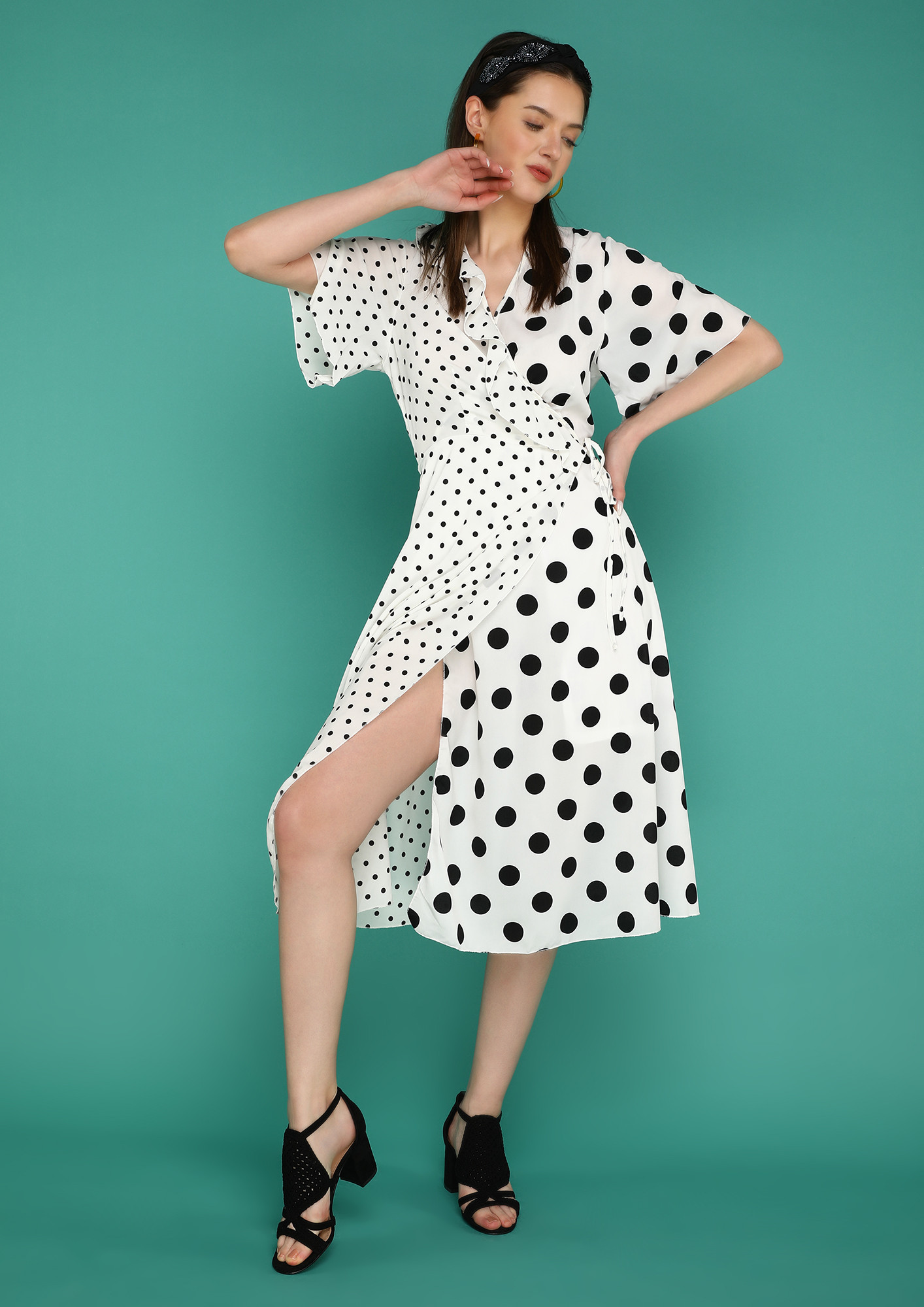 DOTS ALL OVER ME WHITE DRESS