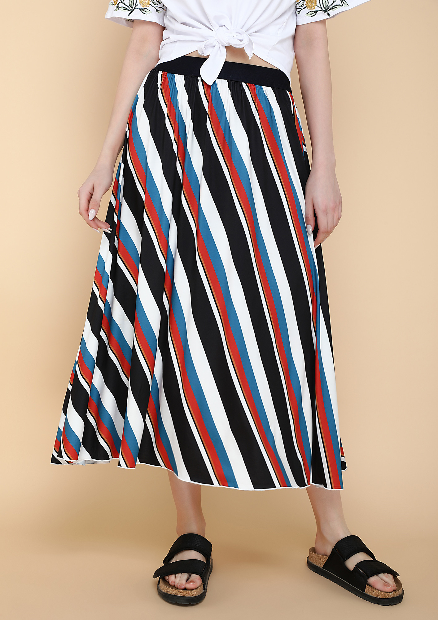 Pull&Bear casual skirt WOMEN FASHION Skirts Casual skirt Print Red XL discount 74% 