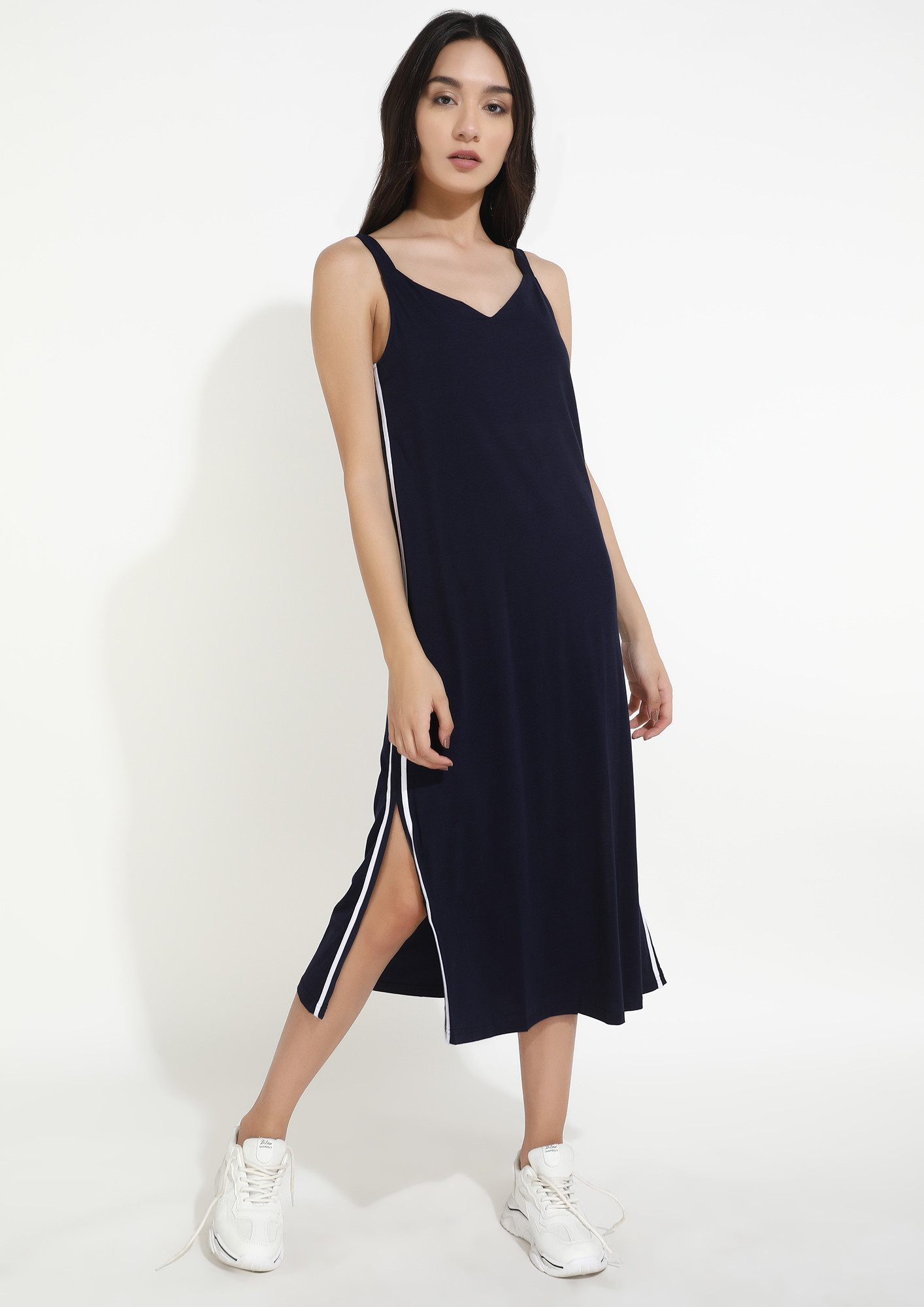 STRIPE THE OUTING AWAY NAVY DRESS