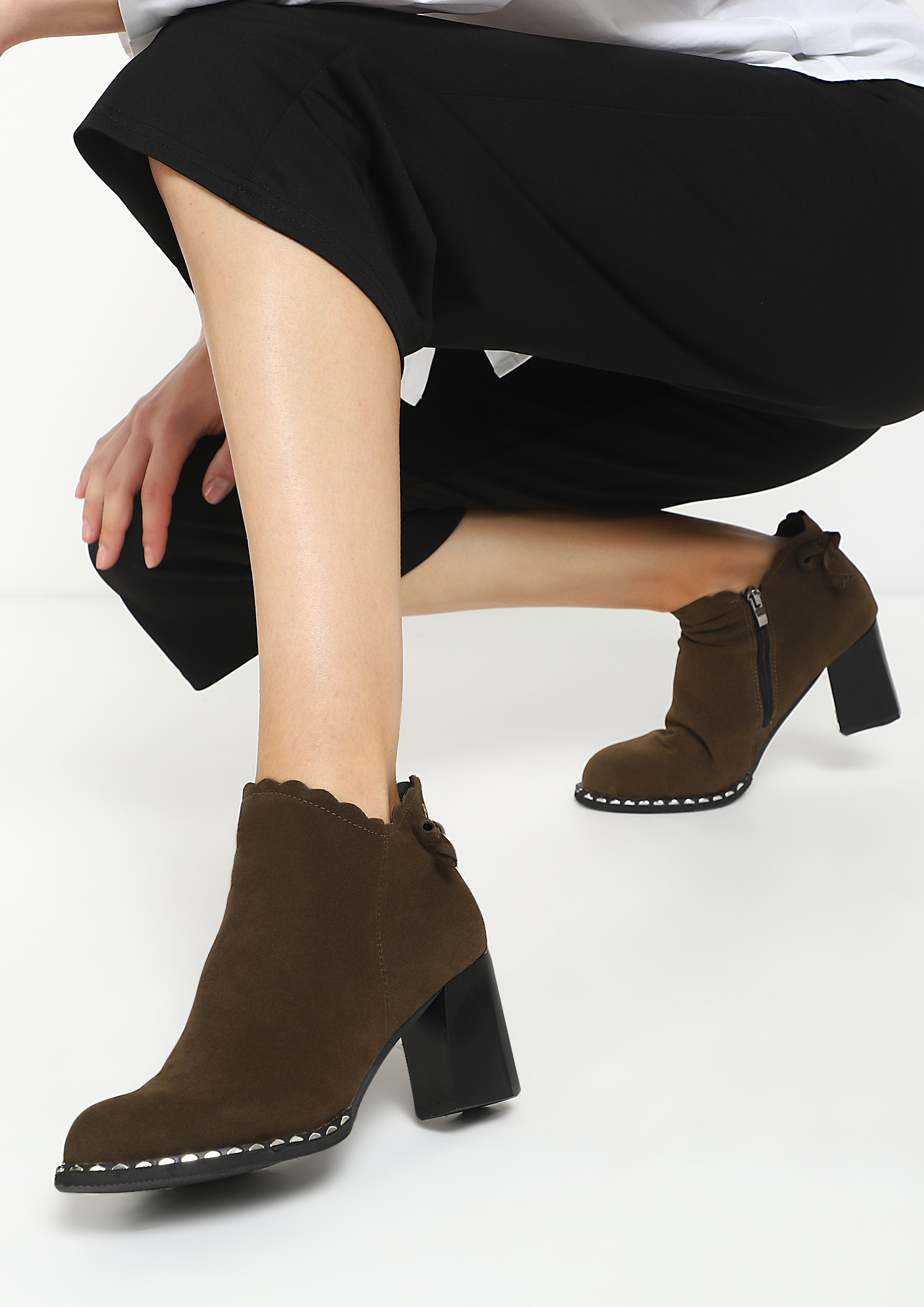 TAKING IT SERIOUSLY KHAKI ANKLE BOOTS