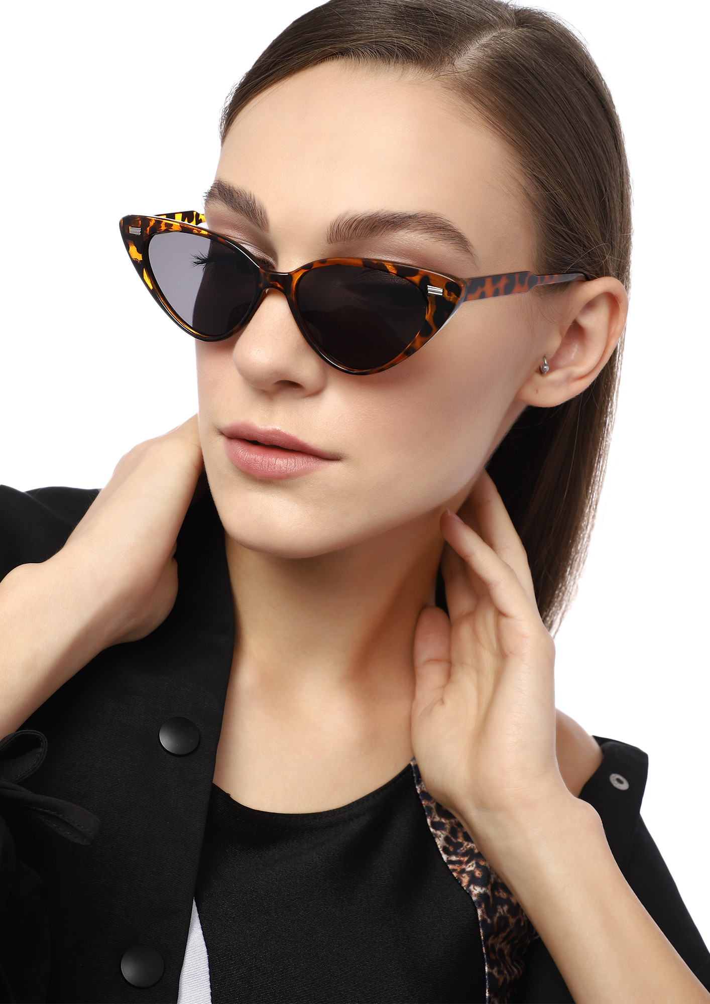 BE WHO YOU ARE BROWN CATEYE SUNGLASSES