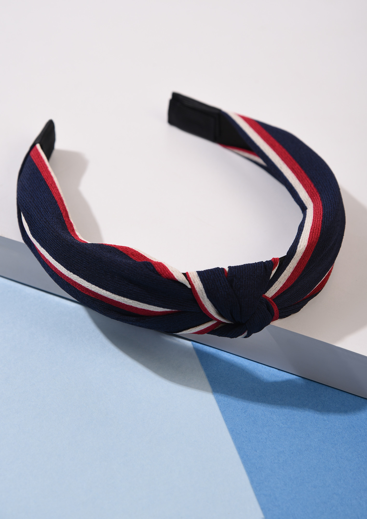 KNOT THOSE STRIPES RED NAVY HAIRBAND