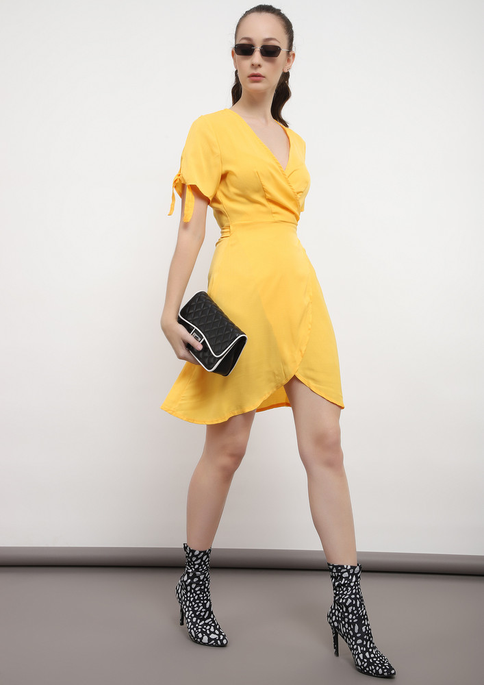 All For Knot Yellow Tunic Dress