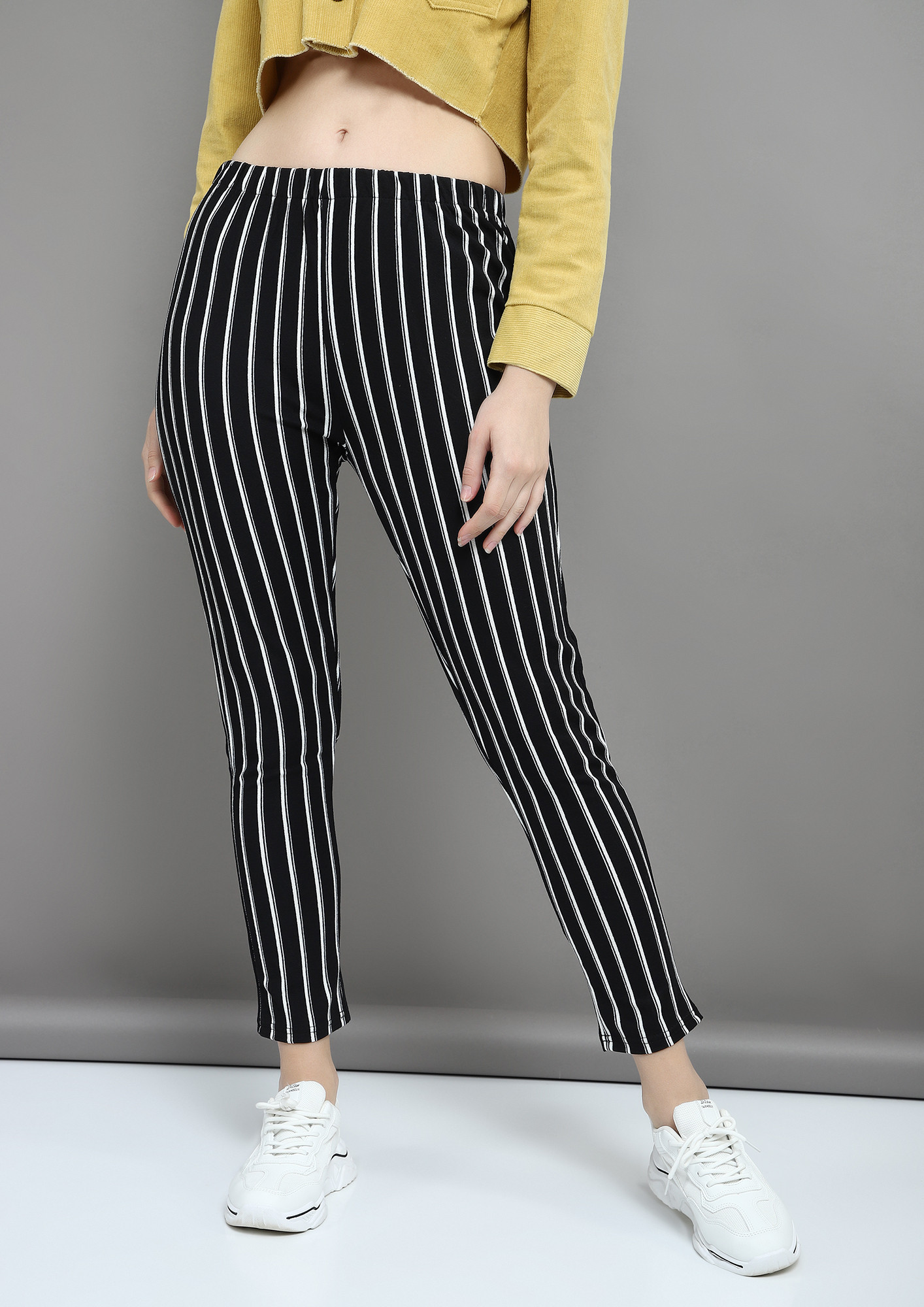 Buy online Tie Front Striped Trouser from bottom wear for Women by Harpa  for ₹499 at 74% off | 2024 Limeroad.com