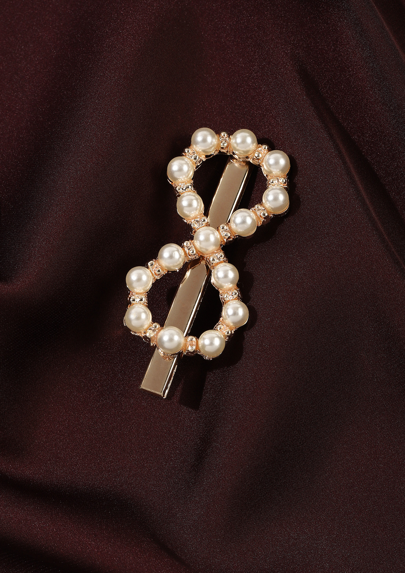 INFINITY PEARL IVORY HAIR CLIP