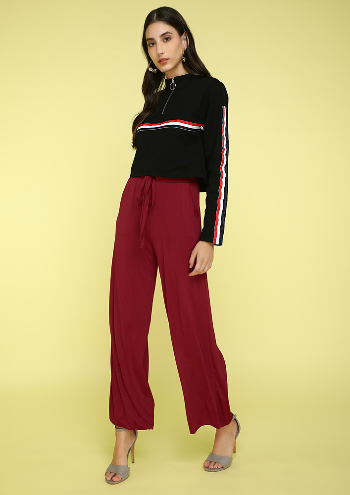 Pick Up A Casual Vibe Wine Pants