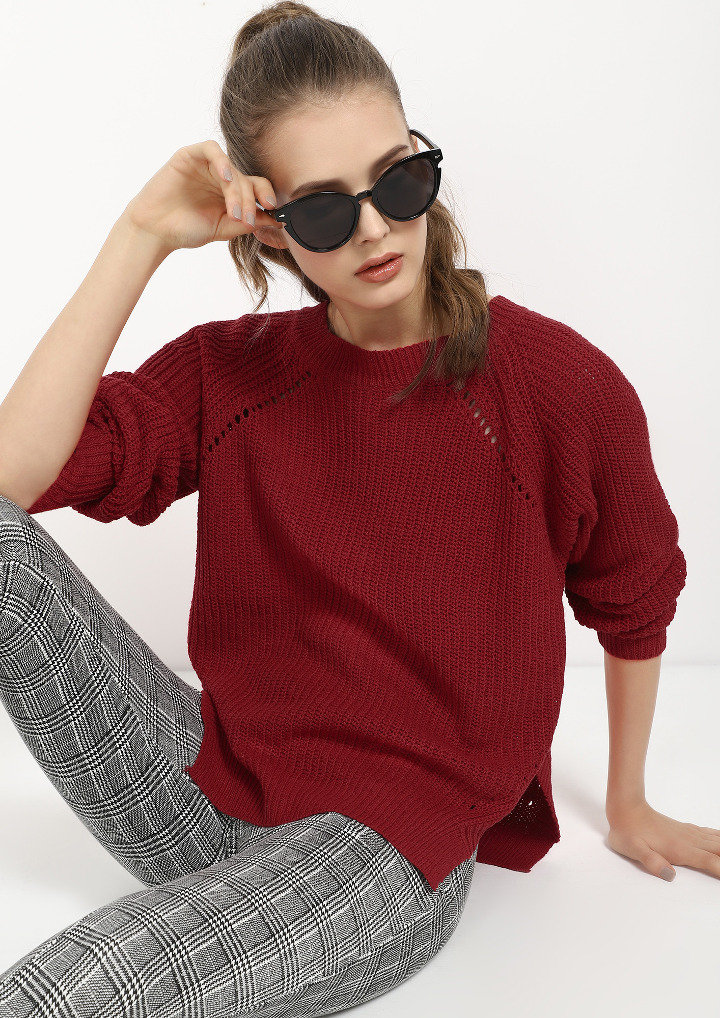 GET YOUR KNIT RIGHT RED JUMPER