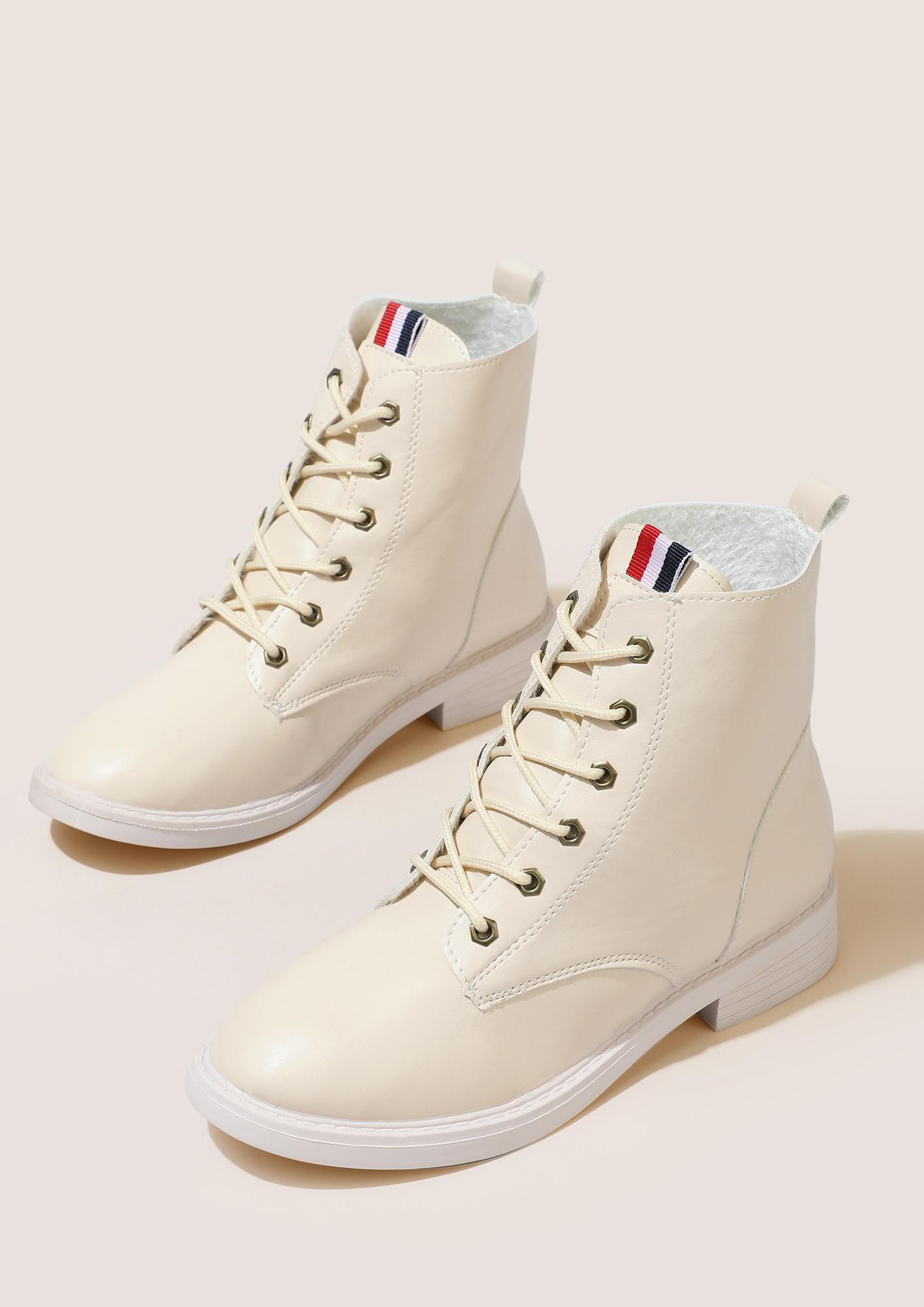 NEAT AND TIDY BEIGE BOOTS