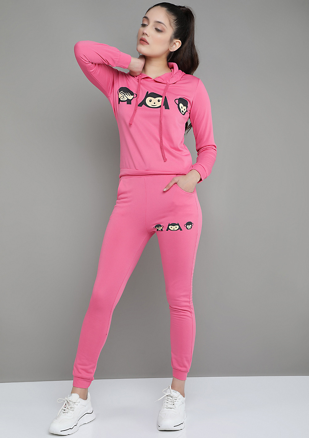 YOUR ATHLEISURE BASIC HOT PINK TRACKSUIT