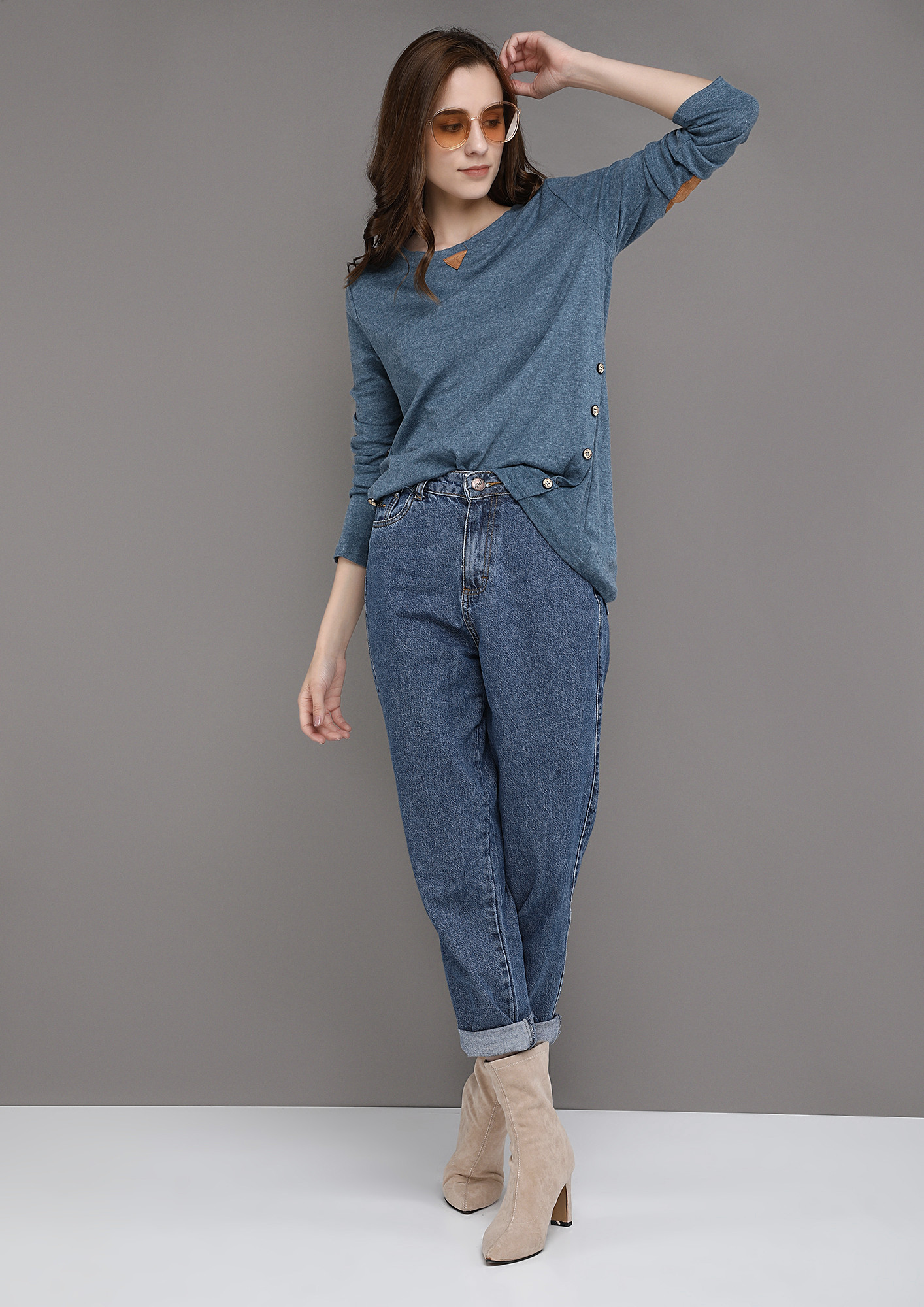 COMFORTABLY YOURS BLUE TOP