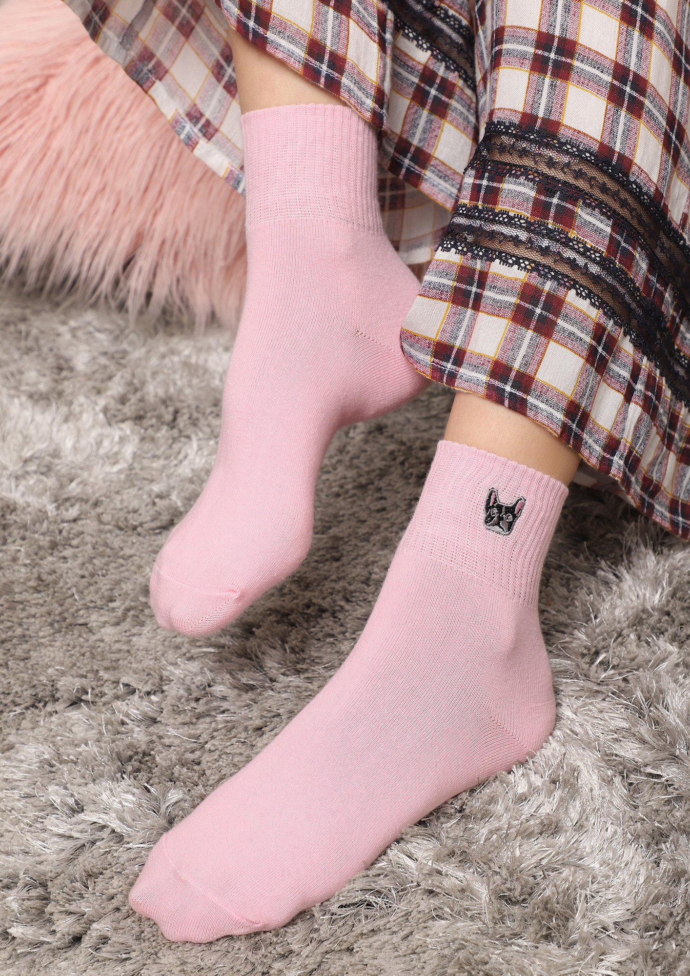 SUCH AN ANIMAL LOVER PINK SOCKS