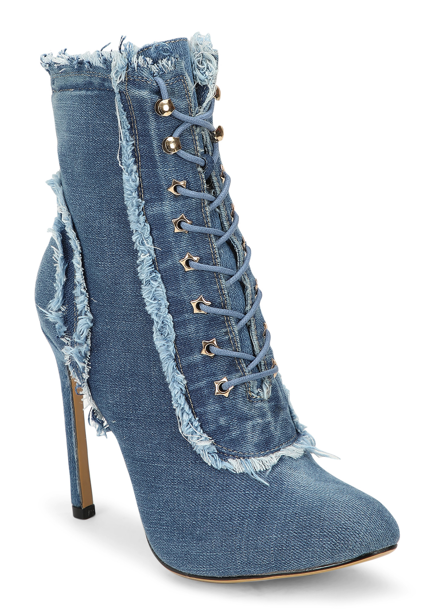 DO THE DENIM DUO DARK BLUE ANKLE BOOTS