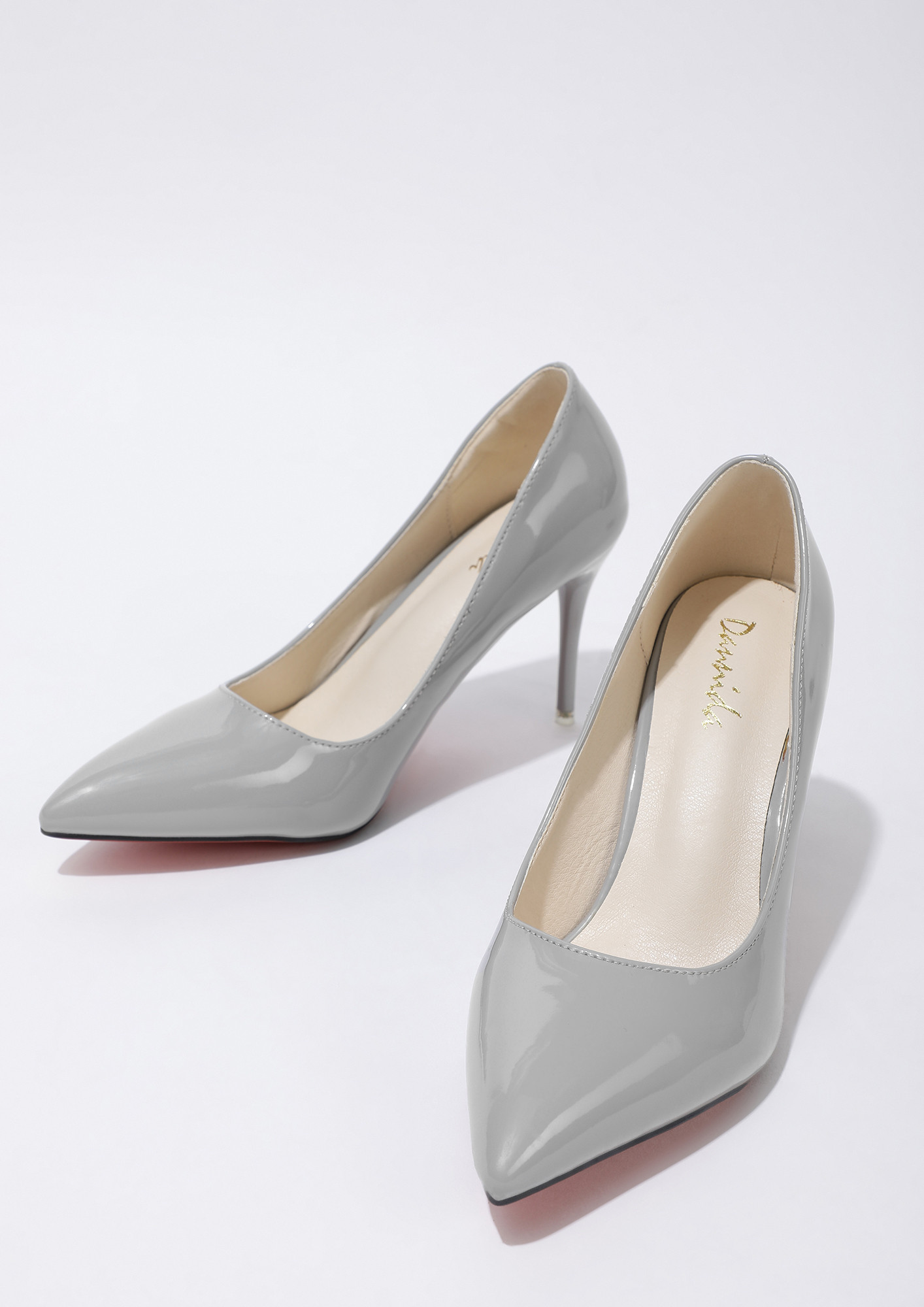 Frankie stone grey jewelled block heels – shoestreet.co.uk
